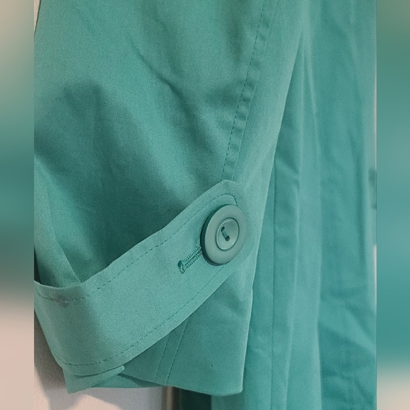 Pendleton Pleated Trench Coat Turqouose/Small - Picture 10 of 11
